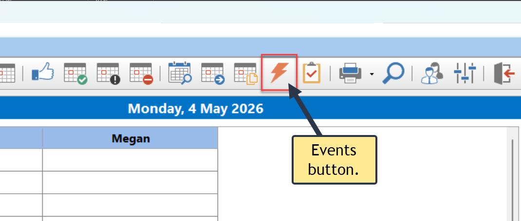 Events Button