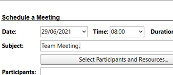 Meeting Subject