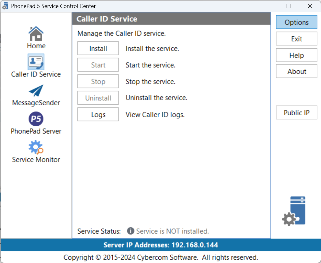 ControlCenterCallerIDService