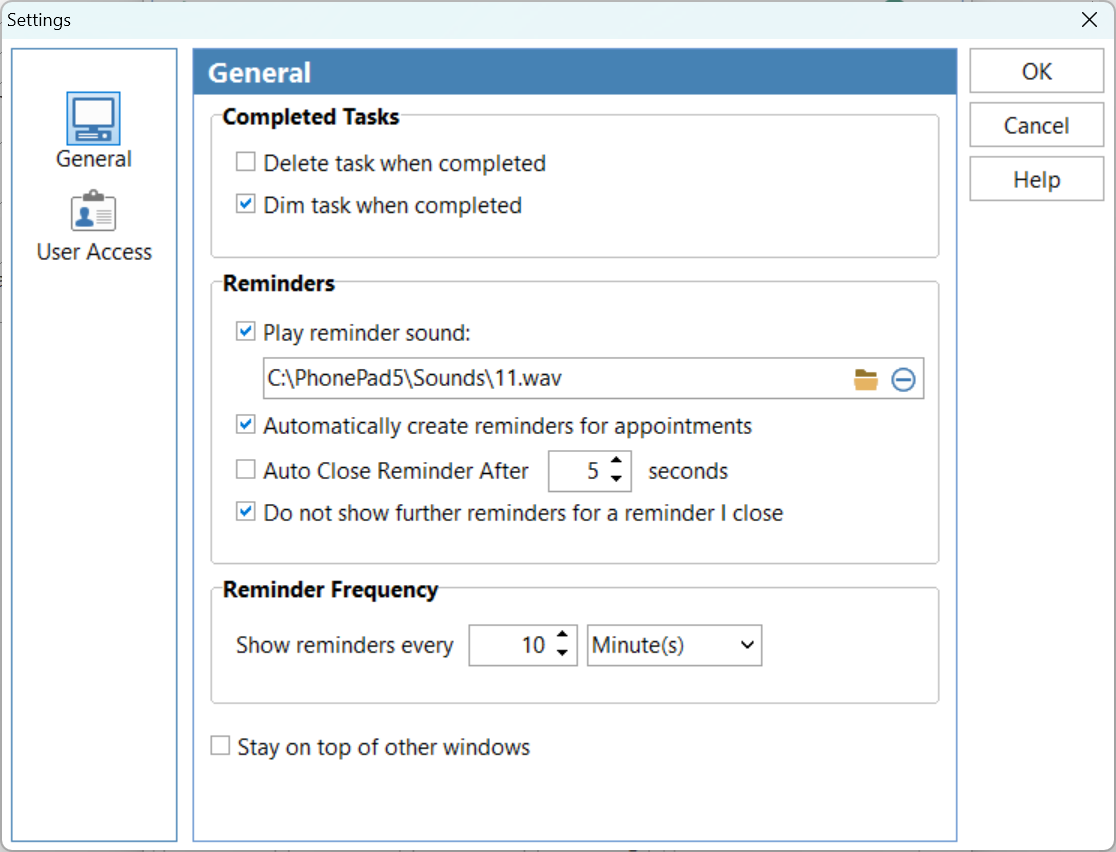 General Settings