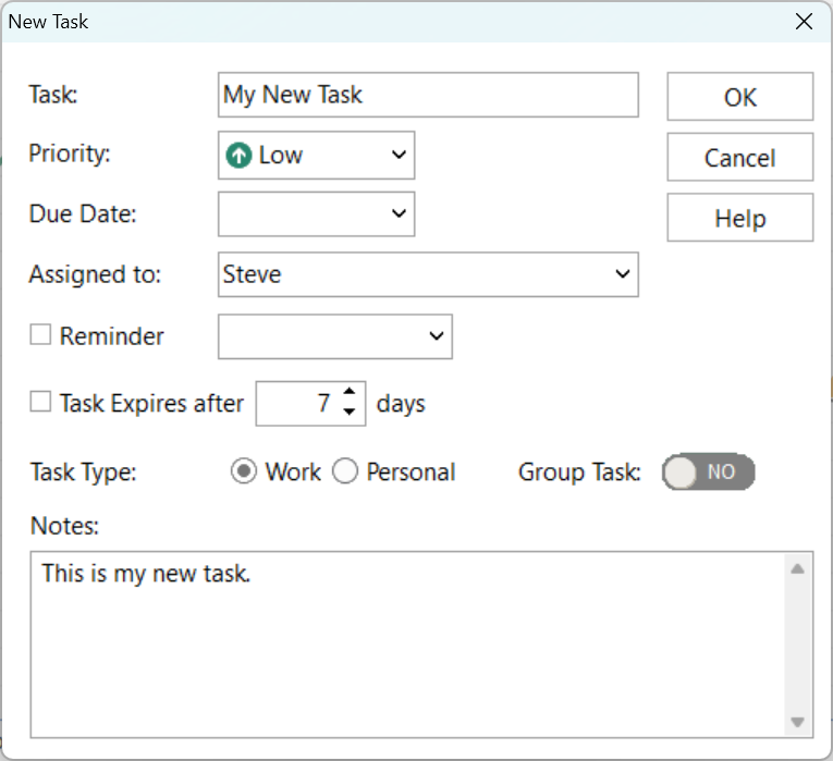 New Task
